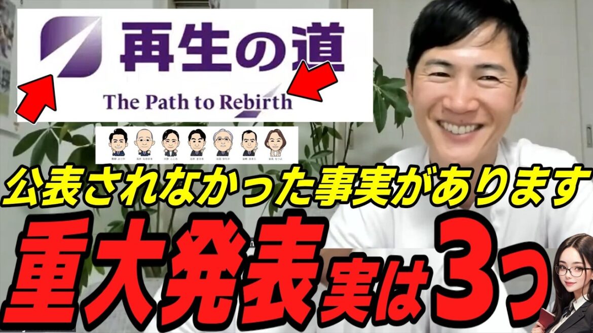 【重大発表】今後の政治活動に重要な事を発表します。候補者の為に石丸伸二が作った「再生の道」のロゴとイラストを紹介【再生の道/石丸伸二/切り抜き】 【重大発表】今後の政治活動に重要な事を発表します。候補者の為に石丸伸二が作った「再生の道」のロゴとイラストを紹介【再生の道/石丸伸二/切り抜き】