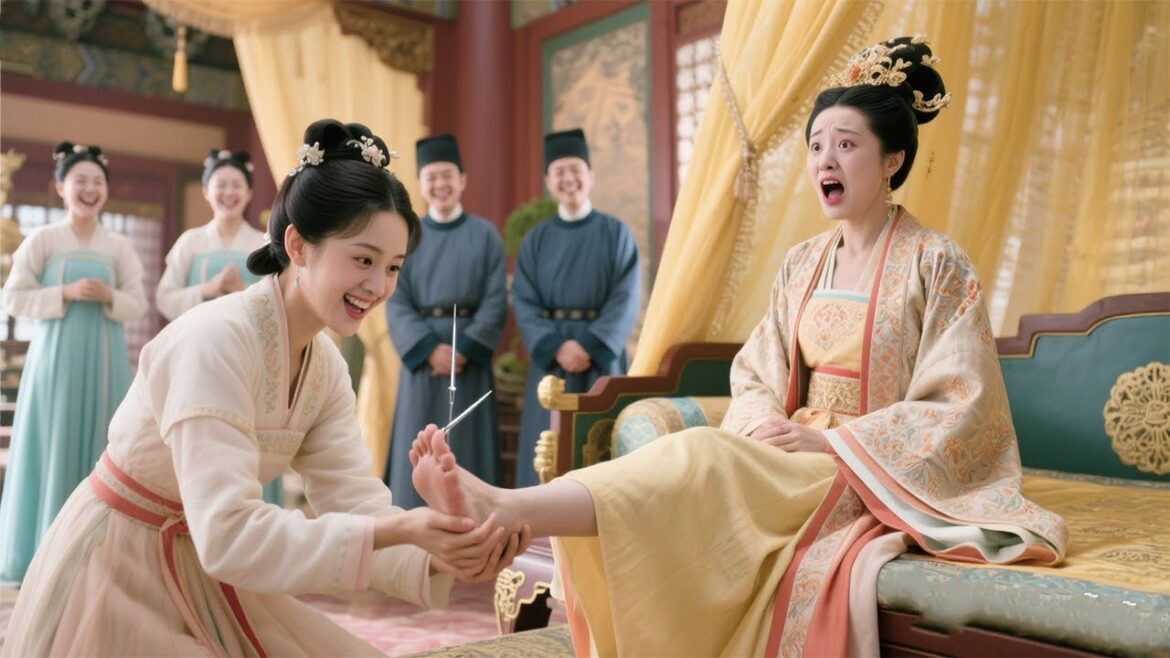 别人宫斗下毒女孩扎针：伪装宫女第一天，宠妃让女孩治脚，女孩反手掏出银针"娘娘脉象凶险，得扎个九九八十一针"#drama #皇上 #古装 #cdrama
