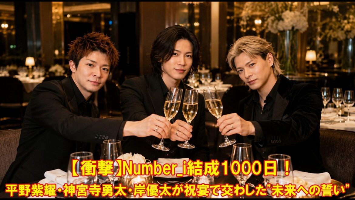 【衝撃】Number_i結成1000日!平野紫耀・神宮寺勇太・岸優太が祝宴で交わした”未来への誓い” 【衝撃】Number_i結成1000日!平野紫耀・神宮寺勇太・岸優太が祝宴で交わした"未来への誓い"